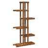 vidaXL Стойка за растения Натурално 68 x 23,5 x 140 см