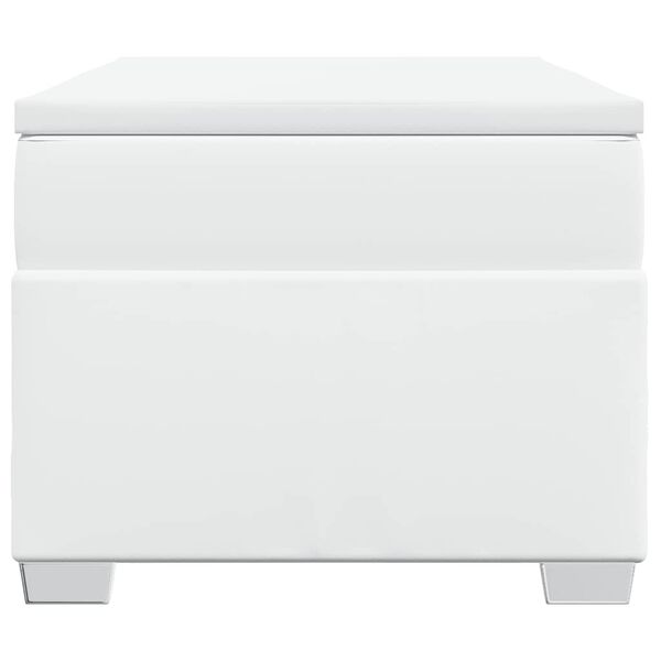 vidaXL Боксспринг легло с матрак, бяло, 90x190 см изкуствена кожа