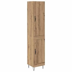 vidaXL Висок шкаф Дъб 34,5 x 34 x 90 см Инженерно дърво
