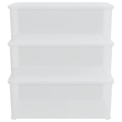 vidaXL Пластмасови кутии за съхранение 3 бр 10 л стифиращи