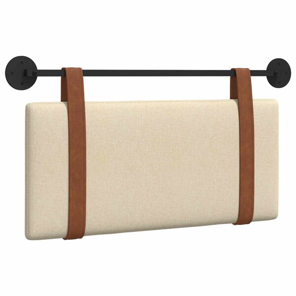 vidaXL Висяща табла Монтиране на стена Крем 100 x 55 x 5 см Антично PU