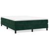 vidaXL Рамка за легло с пружини, тъмнозелена, 140x200 см, кадифе