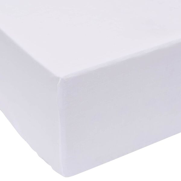 vidaXL Чаршаф за легло Бяло 200 x 160 см Памук