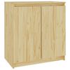 vidaXL Страничен шкаф, 60x36x65 см, борово дърво масив