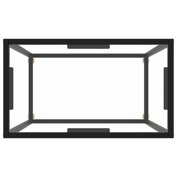 vidaXL Конзолна маса, прозрачна, 60x35x75 cм, закалено стъкло