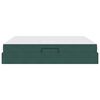 vidaXL Легло с място за съхранение и матрак Тъмен зелен 180 x 200 cm