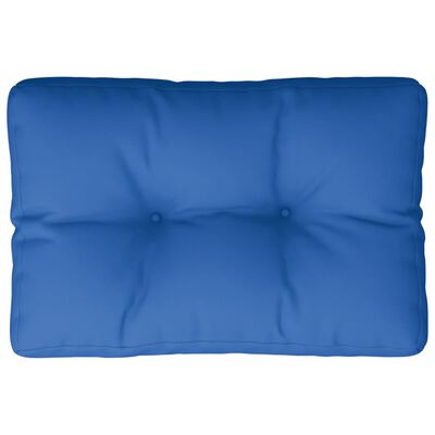 vidaXL Палетна възглавница, кралско синя, 50x40x12 см, текстил
