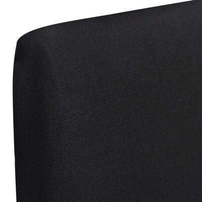 vidaXL Покривни калъфи за столове, еластични, 4 бр, черни