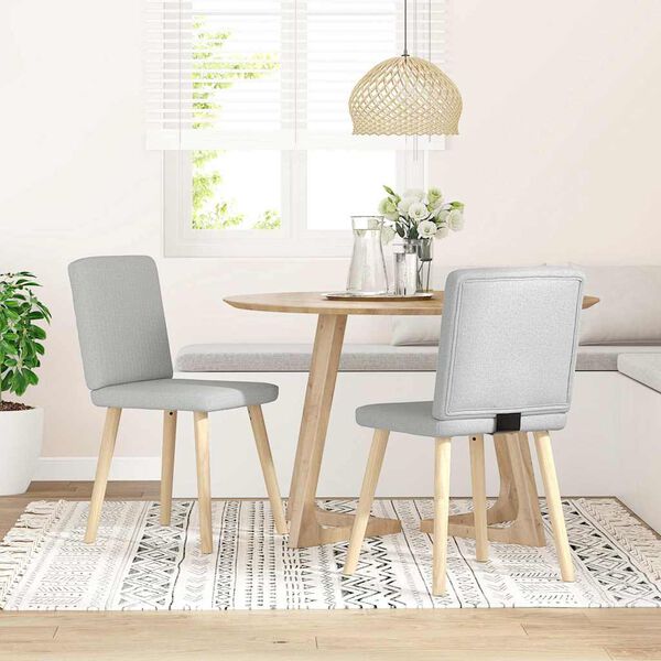 vidaXL Трапезни столове 2 бр Cloud сив плат