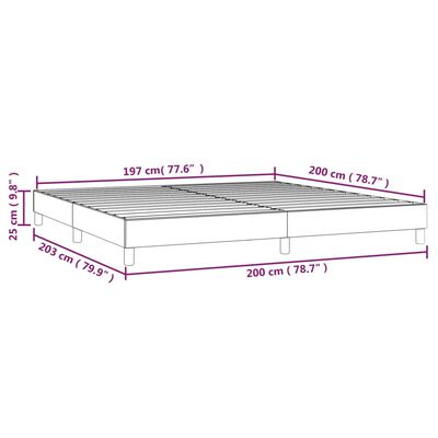 vidaXL Боксспринг рамка за легло светлосиво 200x200 см кадифе