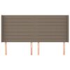 vidaXL Горна табла за легло с уши, таупе, 203x16x118/128 см, плат