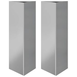 vidaXL Градински кашпи 2 бр триъгълна 30x26x75 см поцинкована стомана