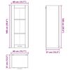 vidaXL Висящ шкаф със съхранение Дъб 40 x 31 x 100 см Инженерно дърво