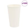 vidaXL хартиени чаши за кафе 1000 бр. 16oz 400ml White