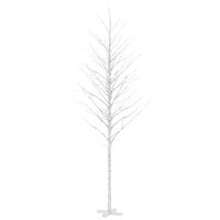 vidaXL LED дърво бяла бреза топло бяло 672 светодиода 400 см