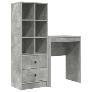 vidaXL Бюро Циментено сиво 105,5 x 34 x 127 см 2 бр.