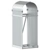 vidaXL Поставка за дърва, сребрист, 40x45x100 см, поцинкована стомана