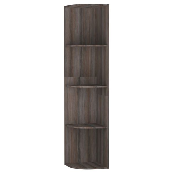 vidaXL Стоящ ъглов рафт, сиво и дъб сонома, 40x41,5x180 см, ПДЧ