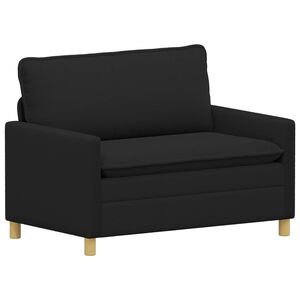 vidaXL Диван Черно 126 x 81 x 87,5 см Текстил