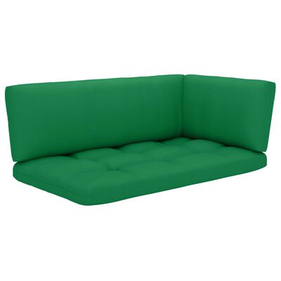 vidaXL 2-местен палетен диван с възглавници бор с бяла импрегнация