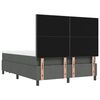 vidaXL Легло с пружинирана основа Тъмен сив 140 x 190 cm текстил
