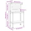 vidaXL Работни пейки с рафт Черно 81 x 41 x 145 см Инженерно дърво