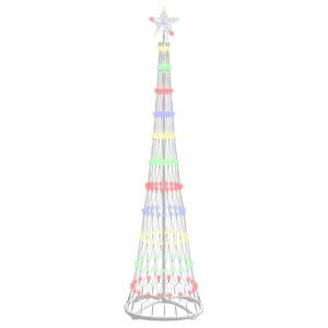 vidaXL LED Коледна Елха Многоцветен 51 х 51 х 190 см Метал