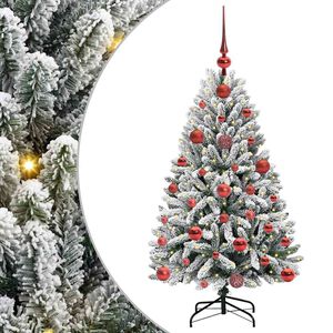 vidaXL С изкуствено коледно дърво 120 cm 150 LED светодиода Топло бяло