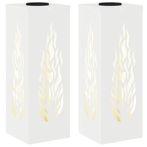 vidaXL Соларна LED светлина за пътека 2 бр. Топло бяло 18 x 18 x 50 см
