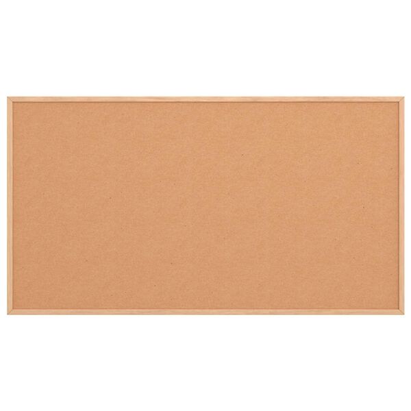 vidaXL Коркова дъска с рамка от масивна борова дървесина 100x55 см