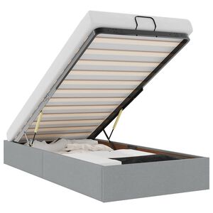 vidaXL Османска рамка за легло без матрак, светлосива, 100x200см, плат