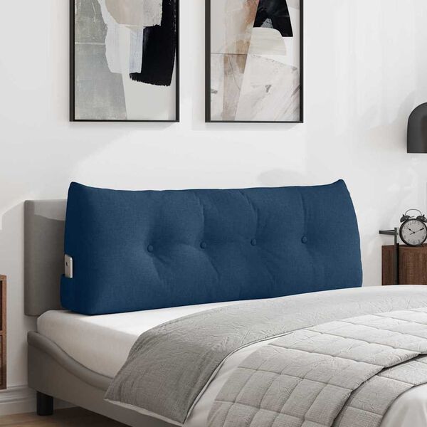vidaXL Възглавница за гръб Синьо 120 x 24 x 50 см текстил