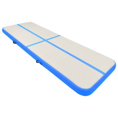 vidaXL Надуваем дюшек за гимнастика с помпа, 500x100x15 см, PVC, син