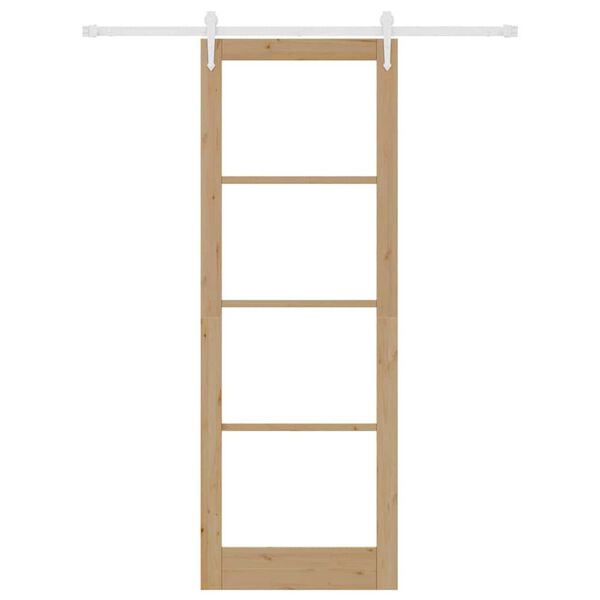 vidaXL Преплъзваща се врата Кафяво 83 x 232 см