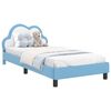 vidaXL Легло за деца с табла Синьо 90 x 200 cm PU