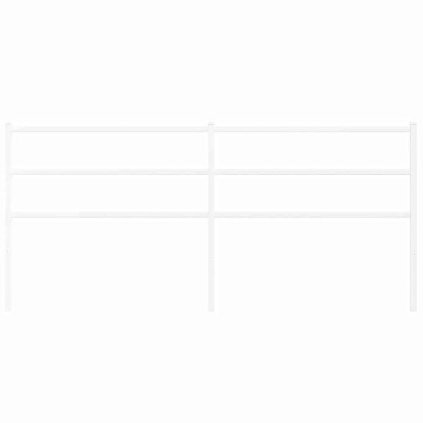 vidaXL Метална резервна табла за легло, бяла, 193 см