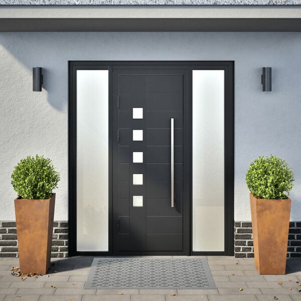 vidaXL Градински саксии 2 бр. 35x35x75 см Изветряла стомана