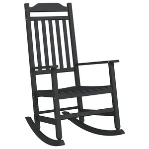 vidaXL Люлеещ се стол Черно 84 x 65 x 114 см Смола