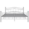 vidaXL Рамка за легло, сива, метал, 160x200 см