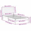 vidaXL Рамка за легло Кафяво 100 x 200 cm Солидно борово дърво