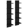 vidaXL Стенен рафт 2 бр. Черен дъб 22 x 15 x 100 см