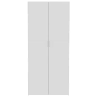 vidaXL Шкаф за съхранение, бял, 80x35,5x180 см, ПДЧ