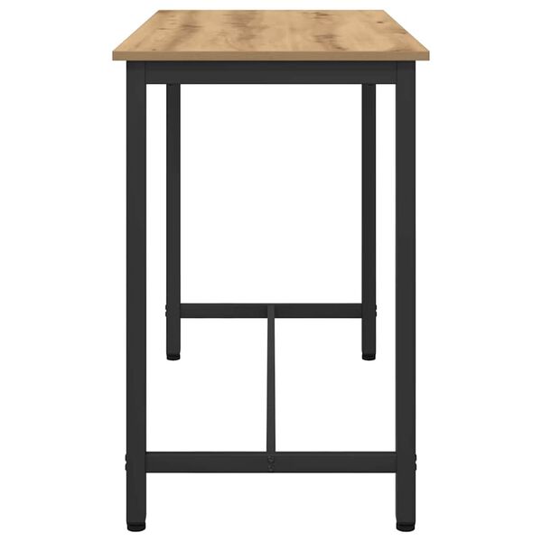 vidaXL Маса Дъб 100 x 50 x 76,5 см Инженерна дървесина и стомана