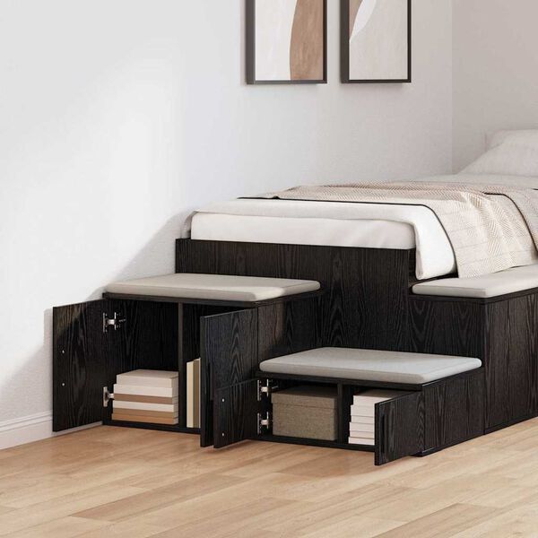 vidaXL Шкаф за съхранение 2 pcs Черния дъб 103 x 41 x 40 см