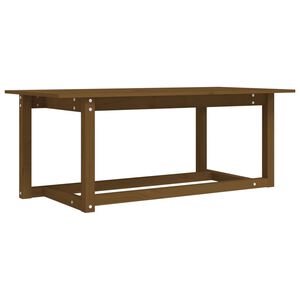 vidaXL Кафе маса, меденокафява, 110x55x45 см, борово дърво масив