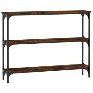 vidaXL Конзолна маса, опушен дъб, 100x22,5x75 см, инженерно дърво