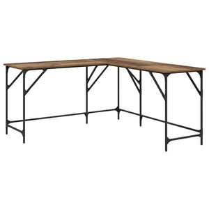 vidaXL Бюро Старо дърво Инженерна дървесина 149 x 149 x 75 см