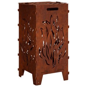 vidaXL Огнище Ръждясало 47 x 38 x 75 см Кортенова стомана
