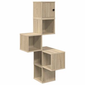 vidaXL Стенен ъглов рафт Дъб сонома 48 x 48 x 120 см