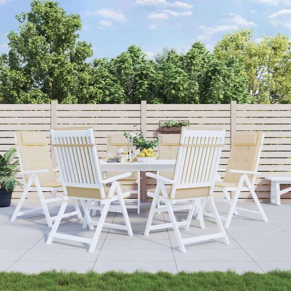 vidaXL Възглавници за стол с висока облегалка 6 бр бежови Оксфорд плат